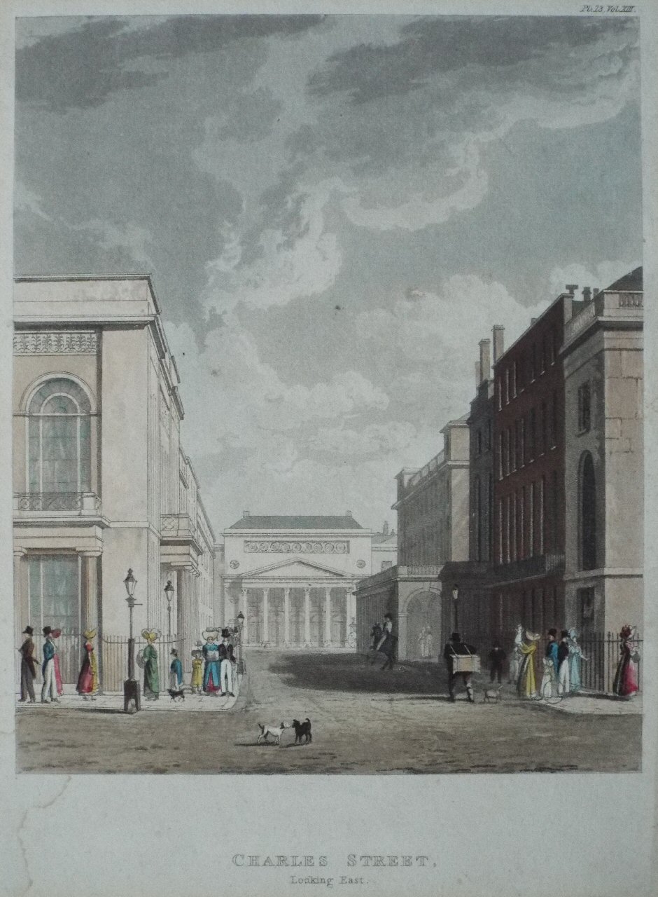 Aquatint - Charles Street, Looking East